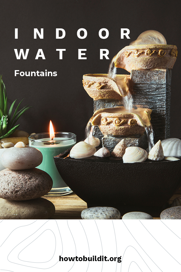There is nothing as calming as the sound of water. It has been used for centuries to provide a healing environment. If you love the sound of water, and want to bring it into your home, keep reading to learn about indoor water fountains. We talk about DIY ideas, ideas for fountains with plants, and even ideas about an indoor water fountain in your living room. Just the idea makes me want to invite myself over to your place. Read on to learn more. #indoorwaterfountain #indoorwaterfountaindiy 