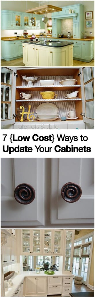 7 {Low Cost} Ways to Update Your Cabinets