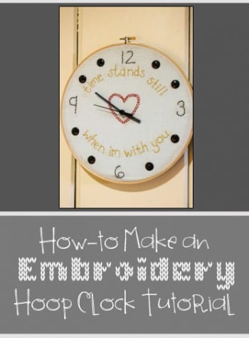 How-to Make an Embroidery Hoop Clock Tutorial (1)