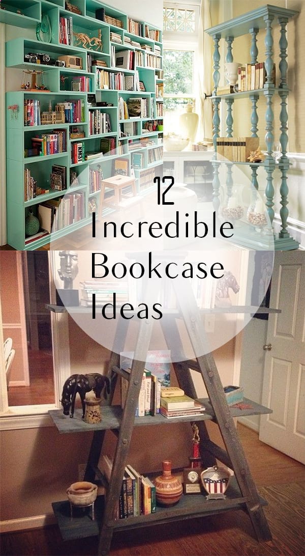 Bookcase ideas, DIY bookcase, decorating with books, unique bookcase, popular posts, DIY home decor, home improvement.