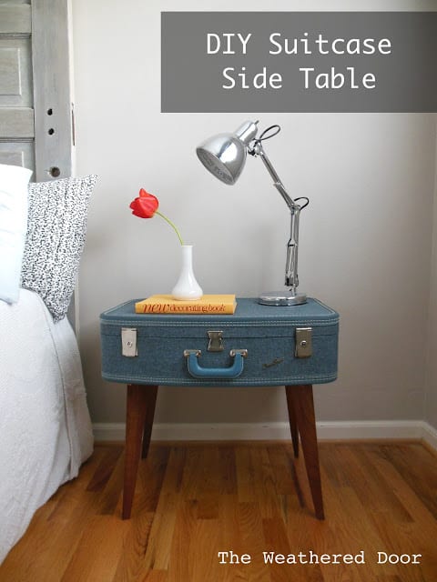 DIY Suitcase Side Table