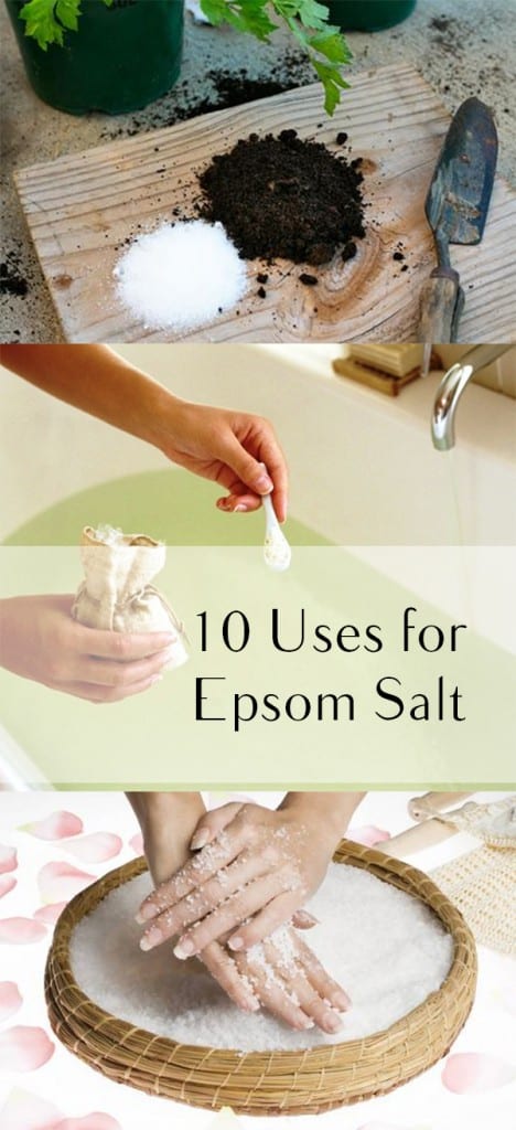 Epsom salt, how to use epsom salt, clever ways to use epsom salt, popular pin, beauty hacks, beauty uses for epsom salt, health and beauty