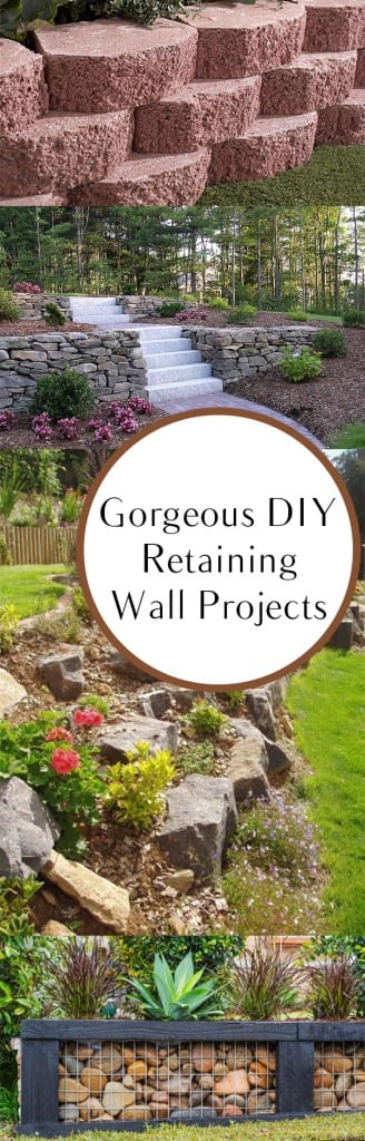 Retaining wall, retaining wall tutorial, DIY retaining wall, popular pin, home improvement, DIY home improvement, easy DIY, easy home improvement. 