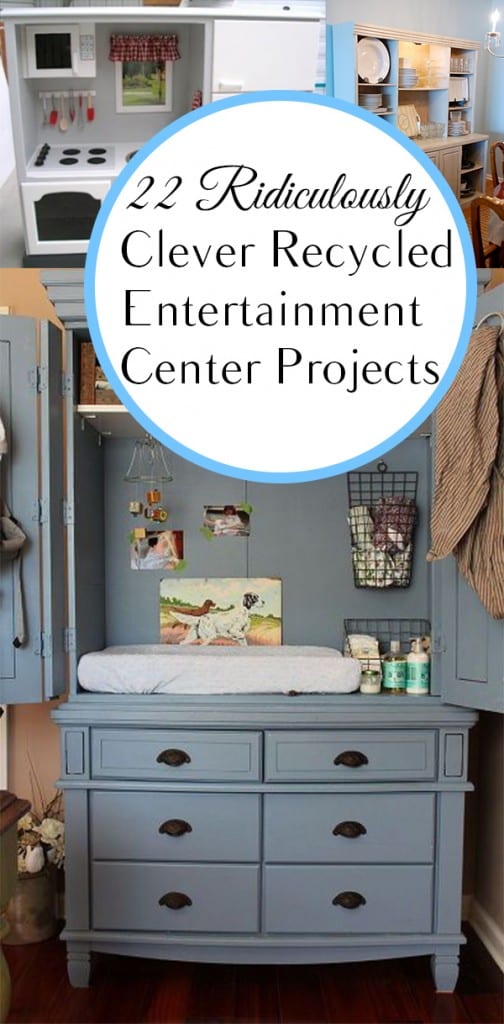  Recycled Entertainment Center Projects. DIY, DIY home projects, home décor, home, dream home, DIY. projects, home improvement, inexpensive home improvement, cheap home DIY.