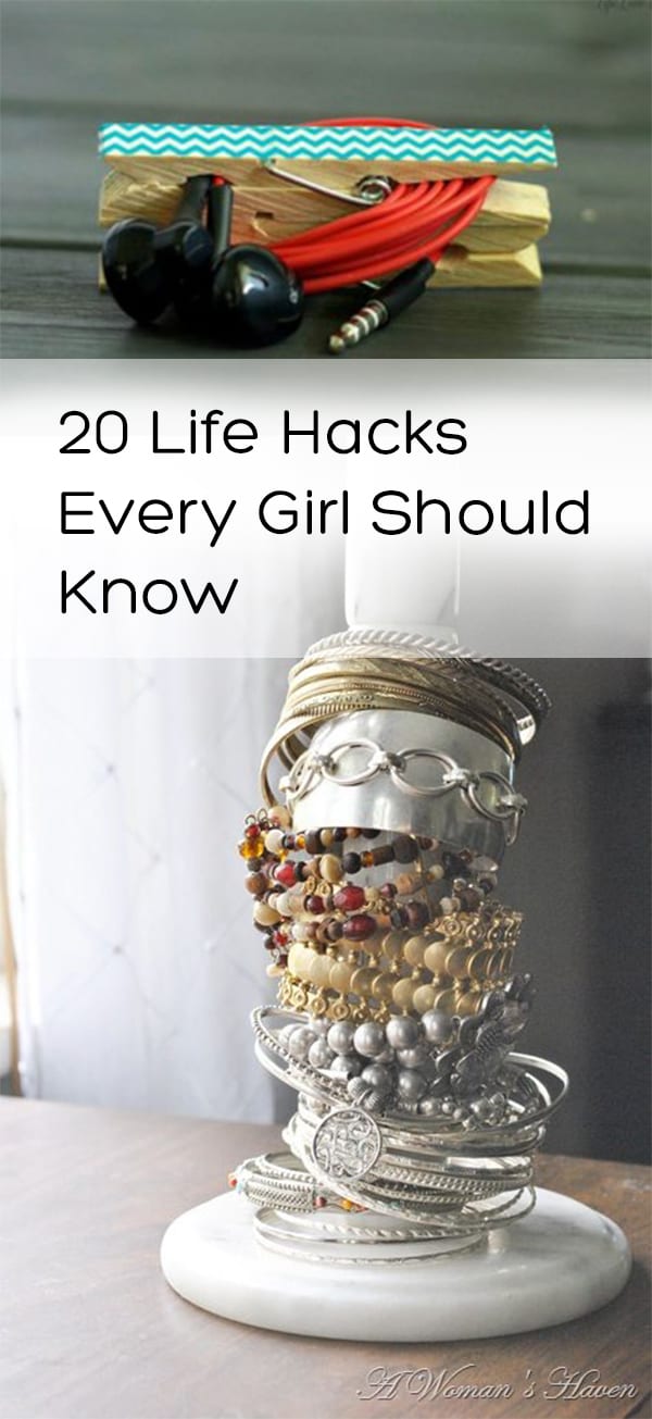 Life hacks, tips, tricks, home hacks, makeup tips, storage hacks, popular pin,