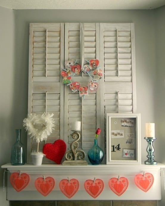 How To Decorate Your Mantel For Valentine's Day