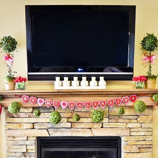 How To Decorate Your Mantel For Valentine's Day