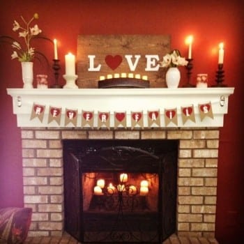 How To Decorate Your Mantel For Valentine's Day