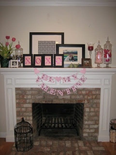 How To Decorate Your Mantel For Valentine's Day