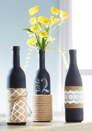 Things to Do With Old Wine Bottles, Wine Bottle, Wine Bottle Crafts, Wine Bottle Projects, Easy Craft Projects, How to Reuse WIne Bottles, Easy Ways to Reuse Wine Bottles, Craft Ideas, Easy Craft Ideas, Repurpose Wine Bottles. 