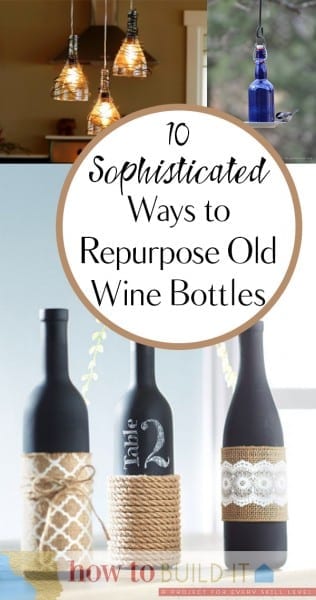 Things to Do With Old Wine Bottles, Wine Bottle, Wine Bottle Crafts, Wine Bottle Projects, Easy Craft Projects, How to Reuse WIne Bottles, Easy Ways to Reuse Wine Bottles, Craft Ideas, Easy Craft Ideas, Repurpose Wine Bottles. 