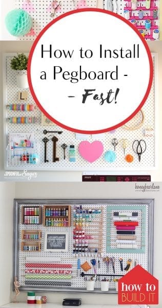 Install Pegboard, Install Pegboard In Garage, Install Pegboard on Concrete, Home Decor Ideas, Home Improvement Ideas, Home Decor DIY