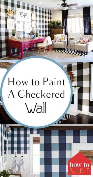 How to Paint A Checkered Wall| Painting Tips, Painting Tricks, Painting A Checkered Wall, Home Decor, Home Decor Tips, Home Improvement Hacks, Popular Pin #PaintingTips #PaintingHacks #HomeHacks