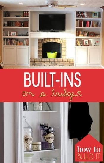 Built-Ins On a Budget| DIY Built Ins, Easy Built Ins, DIY Projects, DIY Home, DIY Home Projects, Home Decor, Home Decor DIYs, Build Your Own Built Ins #DIYHome #HomeProjects #HomeImprovement