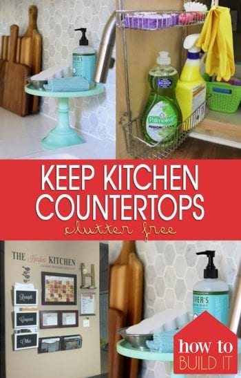 Keep Kitchen Countertops Clutter Free| Clutter Free Home, Home Organization, Home Organization and Cleaning Tips, Cleaning Hacks, Cleaning 101, Popular Pin #Kitchen #ClutterFree 