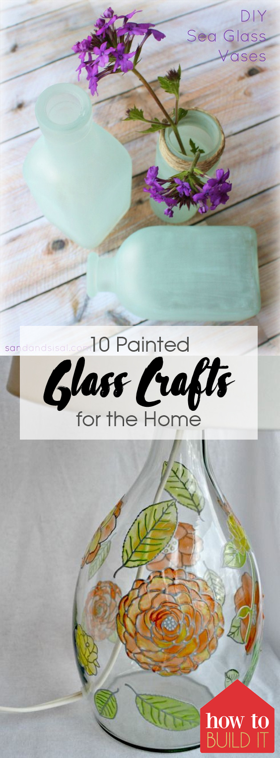 Painted Glass Crafts, Glass Crafts, Painted Glass DIY, Painted Glass Jars, Painted Glass Vases, DIY, DIY Home, DIY Home Decor, DIY Home Projects 