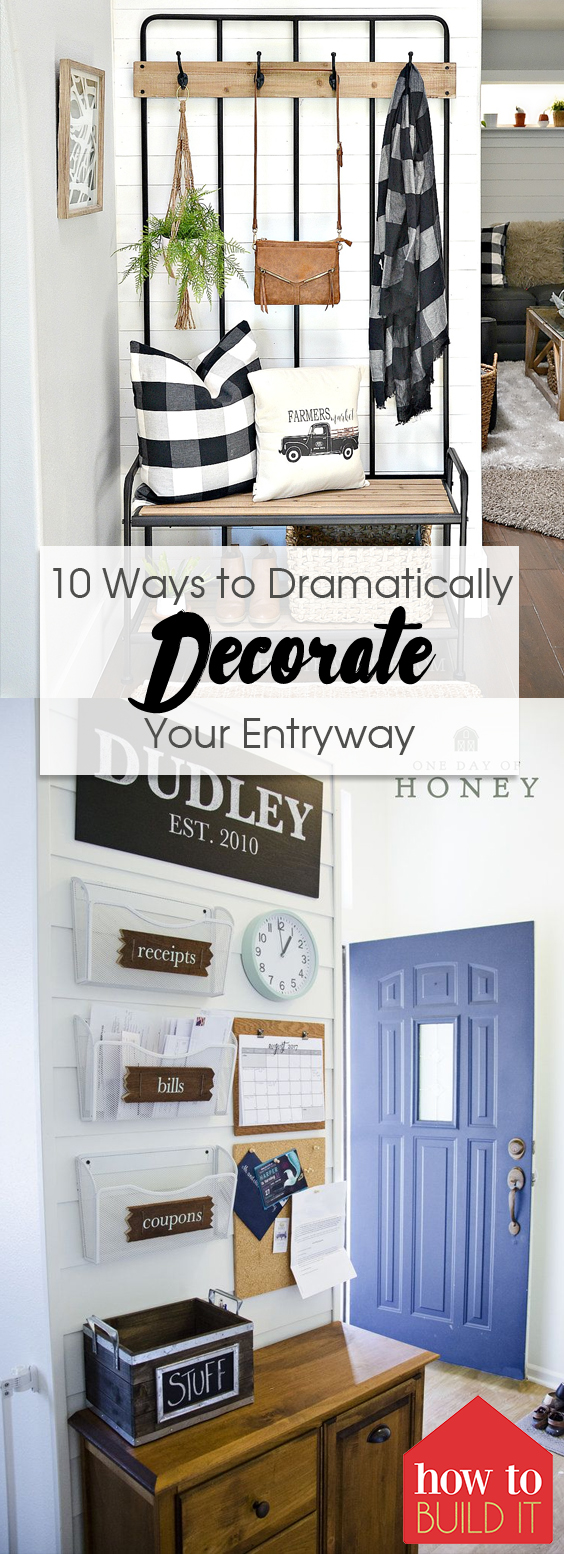 10 Ways to Dramatically Decorate Your Entryway| Entryway Decor, DIY Entryway Decor, Home Decor, Home Decor Hacks, Entryway Decor DIYs, Home Improvement, Home Improvement Projects, Popular Pin #HomeImprovement #Entryway #HomeDecorDIYs