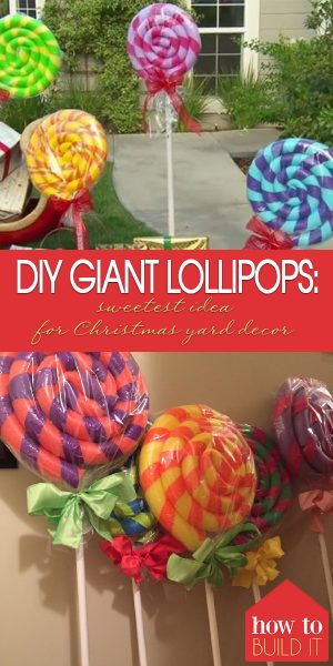 DIY Giant Lollipops: Sweetest Idea For Christmas Yard Decor | How To ...