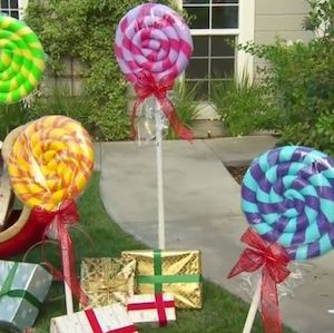 DIY Giant Lollipops: Sweetest Idea For Christmas Yard Decor | How To ...