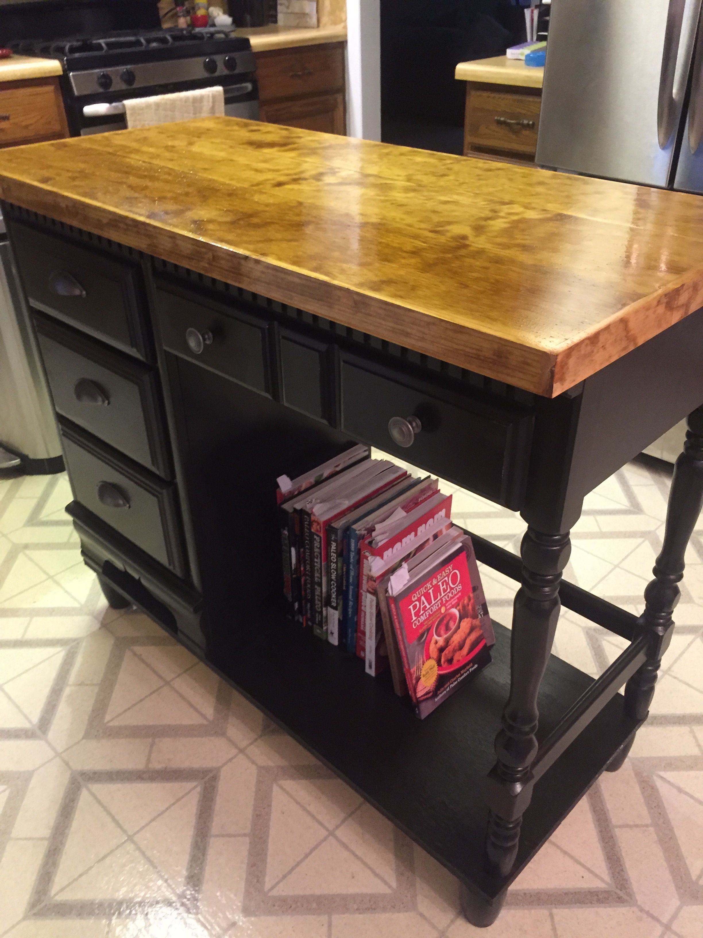 desk | kitchen island | island | diy kitchen island | kitchen island ideas | diy | diy island | kitchen island made from desks | repurpose 