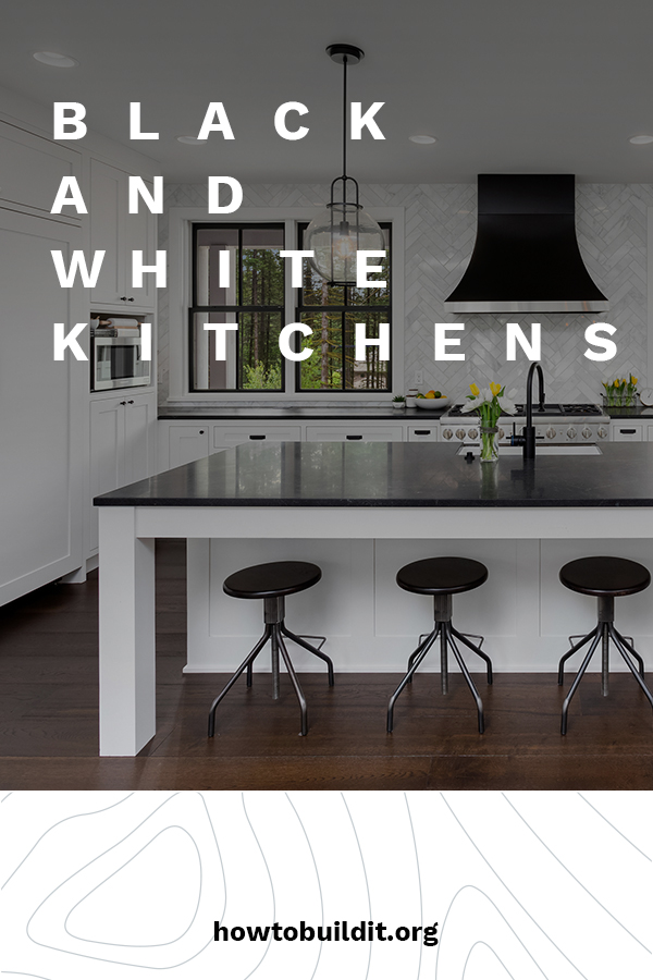 They say that opposites attract and there is no doubting that when it comes to black and white kitchens. They simply bring out the best in each other. If you like a stark white cabinets, black granite makes a wonderful choice in countertops. Not only is it very eye appealing, the black creates some warmth. If you are interested in the black and white look in your kitchen, keep reading for more ideas. #blackandwhitekitchens #kitchendesigntrends #kitchenideas