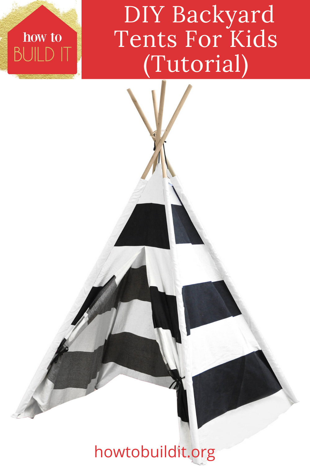 DIY Backyard Tents For Kids Ideas, Easy, Tutorial, Step By Step