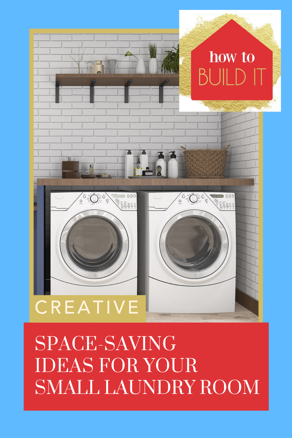 Howtobuildit.org is the place to go for the best DIY and home improvement project ideas! You don't have to have a big space to have big potential! Check out these awesome ideas for a small laundry area.