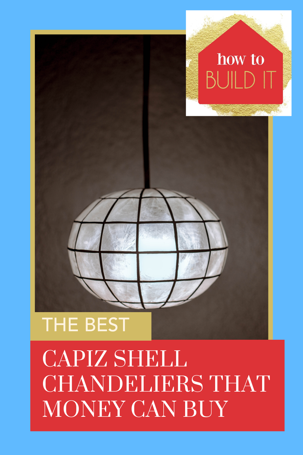 Howtobuildit.org is the place you NEED to look for ideas and inspo for your next DIY or home improvement project! Add the perfect chandelier to your dining area! These capiz shell chandeliers would look in any space.