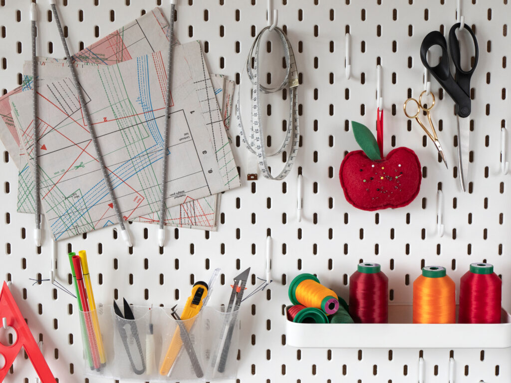 Using pegboard instead of a drywall