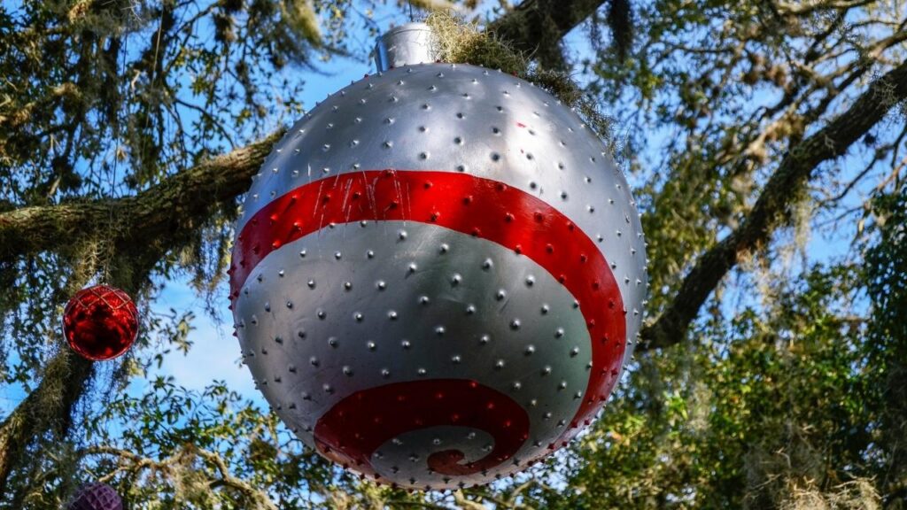 decorating with large christmas balls